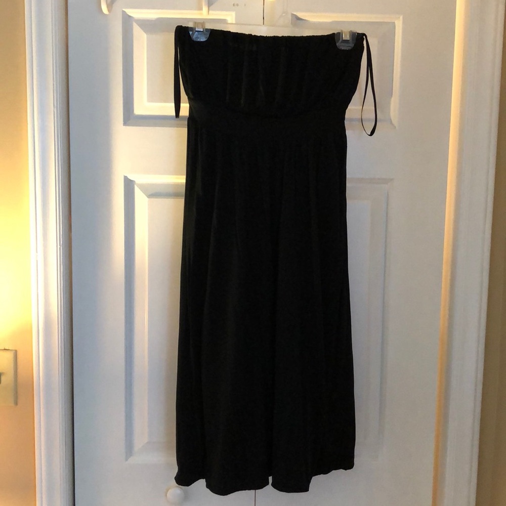 Banana Republic strapless black silk dress size 4